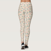 Garden Flowers on beige background Pattern Leggings (Achterkant)