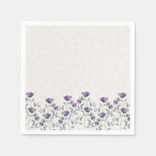 Garden Flowers on Napkins Servet (Voorkant)