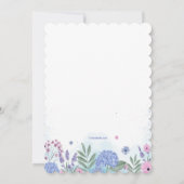 Garden Flowers Photo Invitation Kaart (Achterkant)