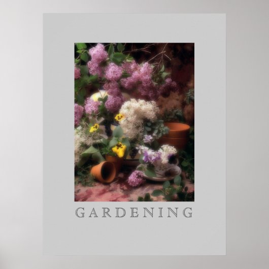 Garden Flowers Poster (Voorkant)