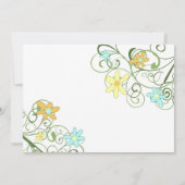 Garden Flowers Save the Date Wedding Card (Achterkant)
