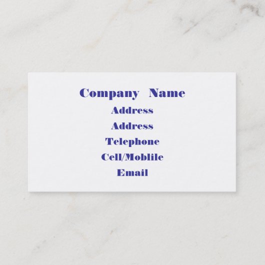 GARDEN FLOWERS VISITEKAARTJE (Achterkant)