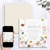 Garden Flowers Waterverf Bridesmaids Luncheon Kaart