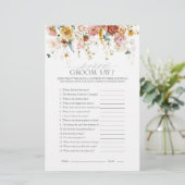 Garden Flowers Waterverf Vrijgezellenfeest (Staand voorkant)