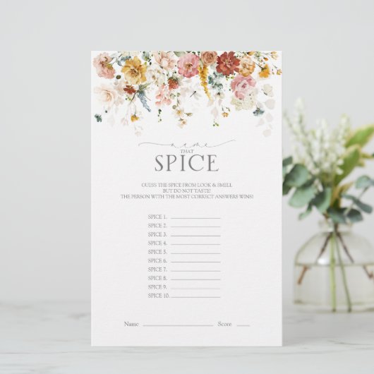 Garden Flowers Waterverf Vrijgezellenfeest (Staand voorkant)