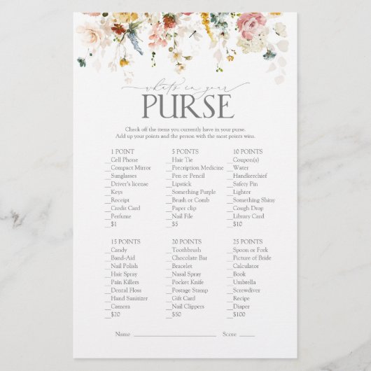 Garden Flowers Waterverf Vrijgezellenfeest (Voorkant)