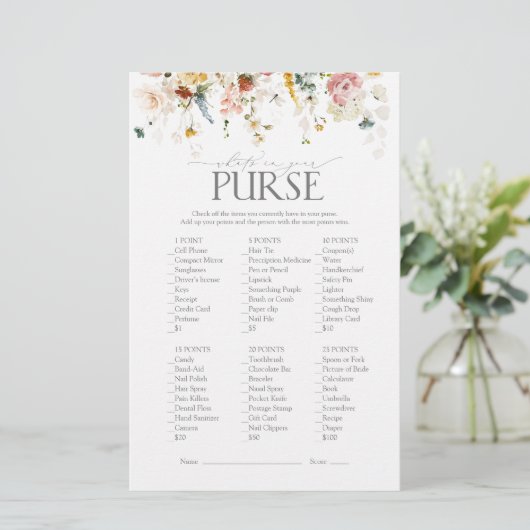 Garden Flowers Waterverf Vrijgezellenfeest (Staand voorkant)