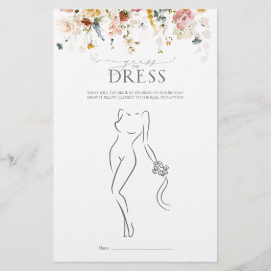 Garden Flowers Waterverf Vrijgezellenfeest (Voorkant)