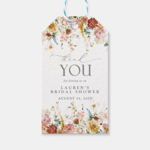 Garden Flowers Waterverf Vrijgezellenfeest Persona Cadeaulabel