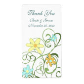 Garden Flowers Wedding Labels (Voorkant)