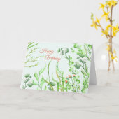 Garden Foliage Birthday Card Kaart (Gele Bloem)