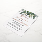 Garden Foliage Natuur Greenery Vrijgezellenfeest G Folie Uitnodiging (Gedraaid)