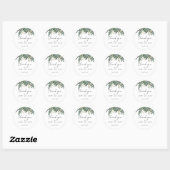 Garden Foliage Natuur Greenery Wedding Bedankt Ronde Sticker (Vel)