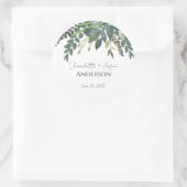 Garden Foliage Natuur Greenery Wedding Ronde Sticker (Tas)
