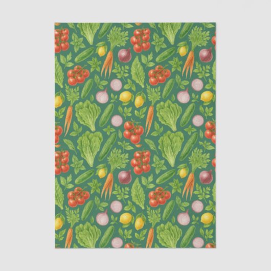 Garden-Fresh Veggies Tissue — Green Goodness Tissuepapier (Voorkant)