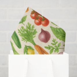 Garden-Fresh Veggies Tissue — Medium | Cream Tissuepapier