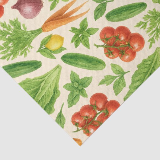 Garden-Fresh Veggies Tissue — Medium | Cream  Tissuepapier (Detail)