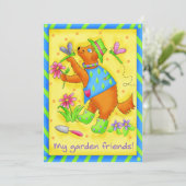 Garden Friends "Garden Club" Uitnodiging (Staand voorkant)