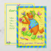 Garden Friends "Garden Club" Uitnodiging (Voorkant / Achterkant)