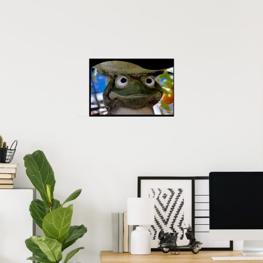 Garden Frog Art Poster (Thuiskantoor)