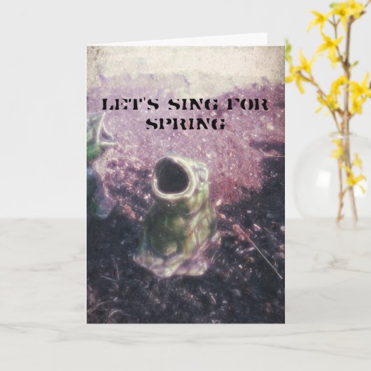 Garden Frog Kaart (Gele Bloem)