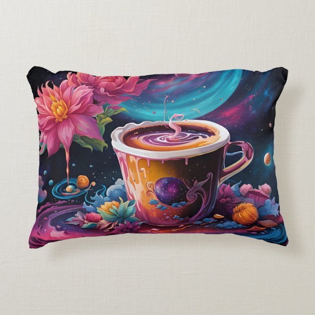 Garden Galaxy Koffie Accent Kussen (Voorkant)