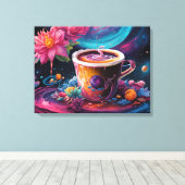 Garden Galaxy Koffie Canvas Afdruk (Insitu (Houten vloer))