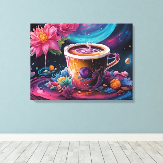 Garden Galaxy Koffie Canvas Afdruk (Insitu (Houten vloer))