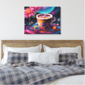 Garden Galaxy Koffie Canvas Afdruk (Insitu (Slaapkamer))