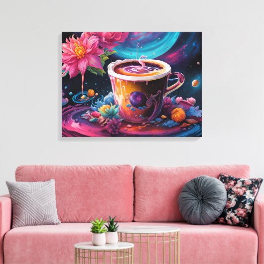 Garden Galaxy Koffie Canvas Afdruk (Insitu (Woonkamer))