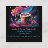 Garden Galaxy Koffie Vierkante Visitekaartje (Achterkant)