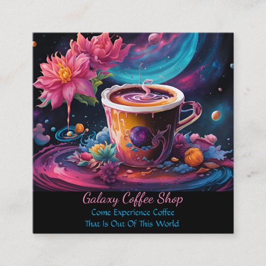 Garden Galaxy Koffie Vierkante Visitekaartje (Voorkant)