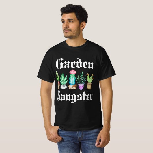 Garden Gangster Cactus Succulent Plant Mam Gift Su T-shirt (Voorkant volledig)
