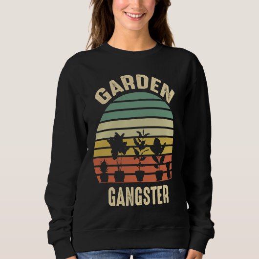 Garden Gangster Retro Vintage  Gardening Trui (Voorkant)
