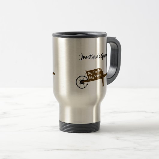 Garden Gardening Gardener Landscaping Wheelbarrow Reisbeker (Voorkant rechts)