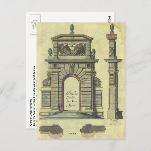 Garden Gate Arch, renaissance Architecture Briefkaart (Voorkant / Achterkant)