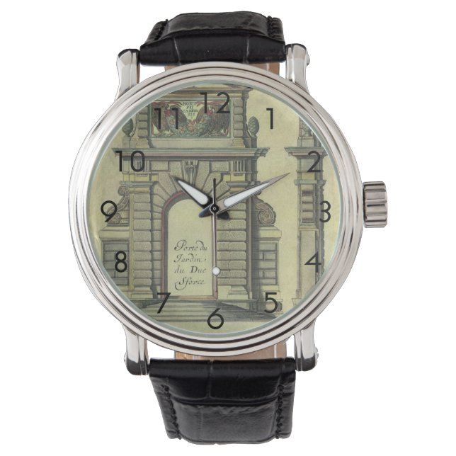  Garden Gate Arch, renaissance Architecture Horloge (Voorkant)