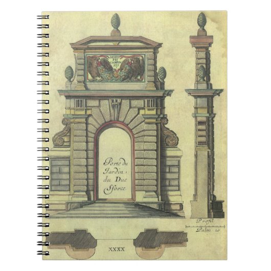 Garden Gate Arch, renaissance Architecture Notitieboek (Voorkant)