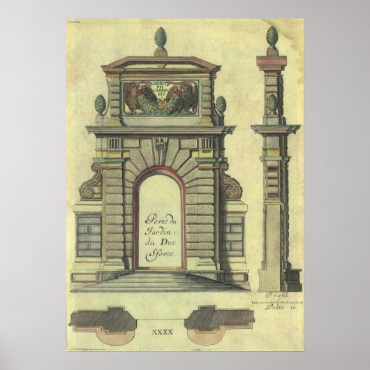 Garden Gate Arch, renaissance Architecture Poster (Voorkant)