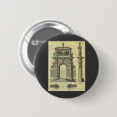 Garden Gate Arch, renaissance Architecture Ronde Button 5,7 Cm (Voorkant /achterkant)