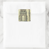  Garden Gate Arch, renaissance Architecture Vierkante Sticker (Tas)