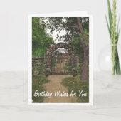 Garden Gate Birthday Card Kaart (Voorkant)