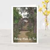 Garden Gate Birthday Card Kaart (Gele Bloem)