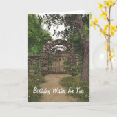 Garden Gate Birthday Card Kaart (Gele Bloem)