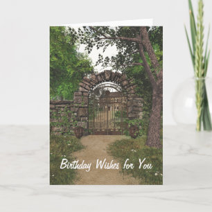 Garden Gate Birthday Card Kaart