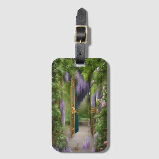 Garden Gate en Wisteria Bagagelabel (Voorkant (verticaal))