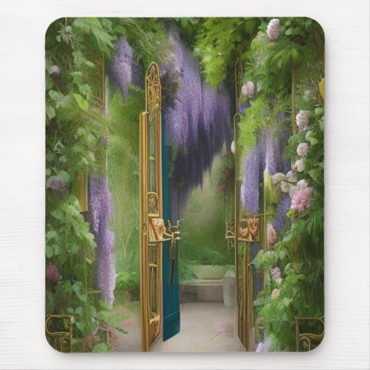 Garden Gate en Wisteria Muismat (Voorkant)