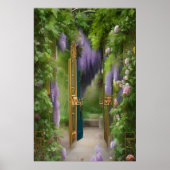 Garden Gate en Wisteria Poster (Voorkant)