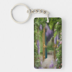 Garden Gate en Wisteria Sleutelhanger