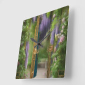 Garden Gate en Wisteria Vierkante Klok (Hoek)